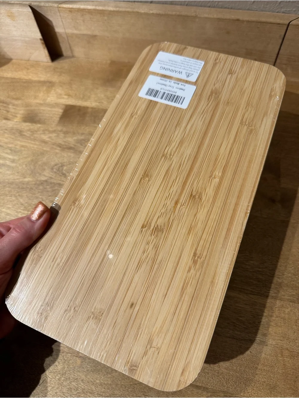 NWT Natural Bamboo Bath Tray